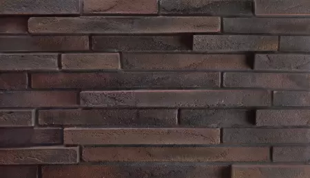 Комбинация половинок кирпича и плитки (3D кладка)