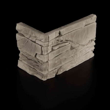 Мадрид — декоративный гипсовый камень для внутренней отделки, фактура Угловой элемент 